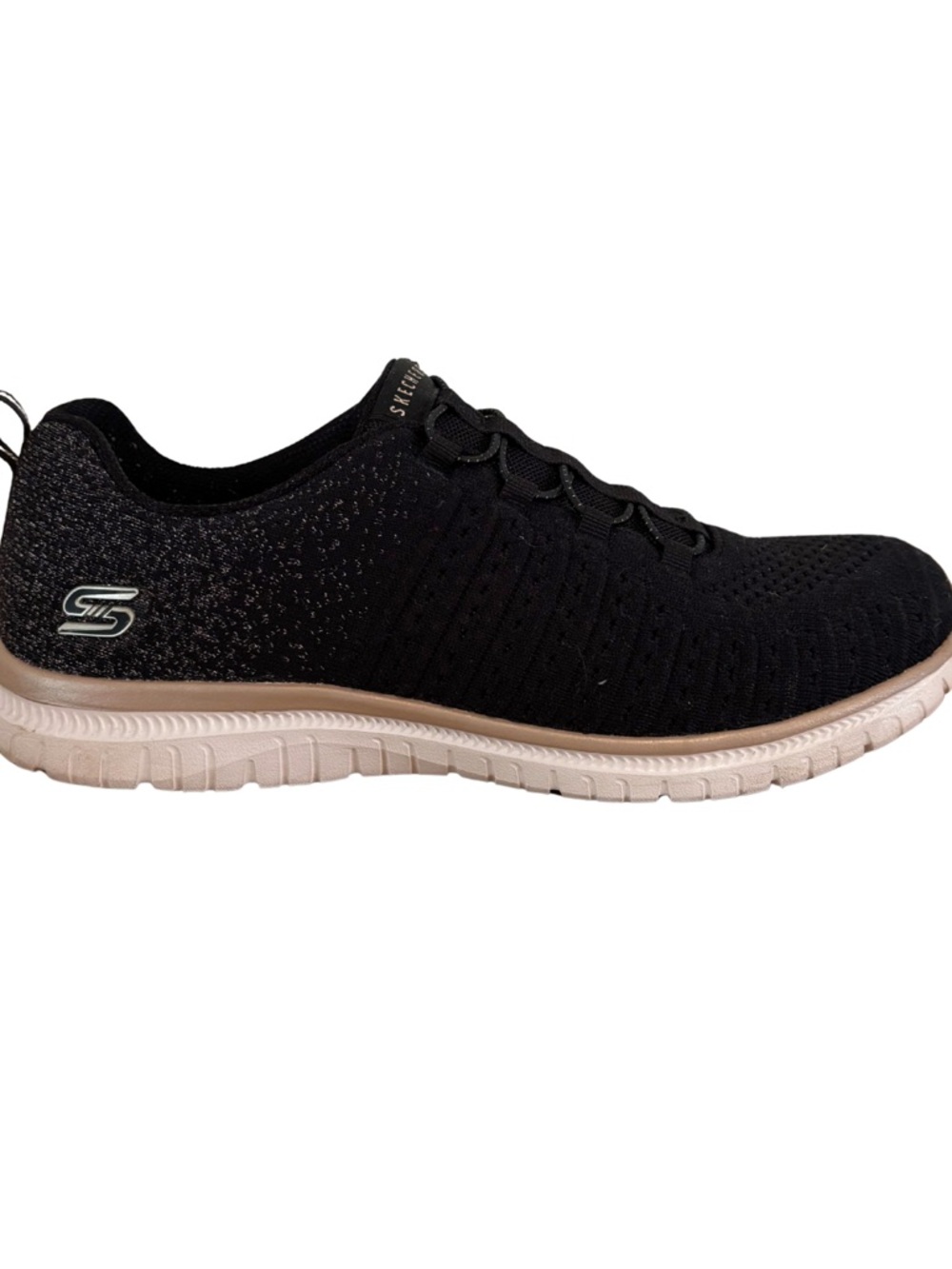 Skechers Virtue Black & Rose Gold Sneakers